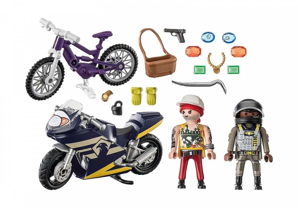 PLAYMOBIL CITY ACTION Pradinis rinkinys su policininku ir vagimi 71255