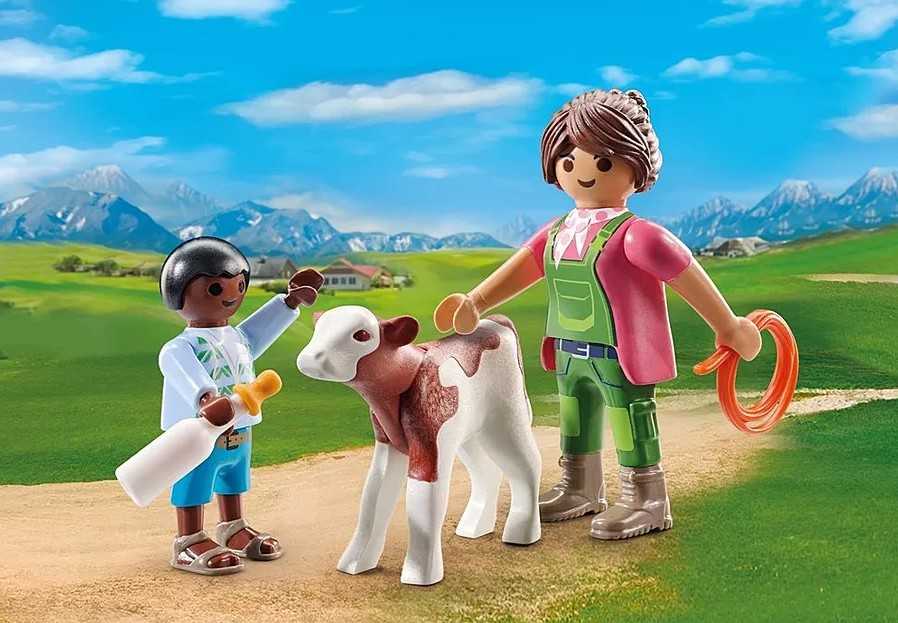 Konstruktorius Playmobil Farmer With Calf 71803