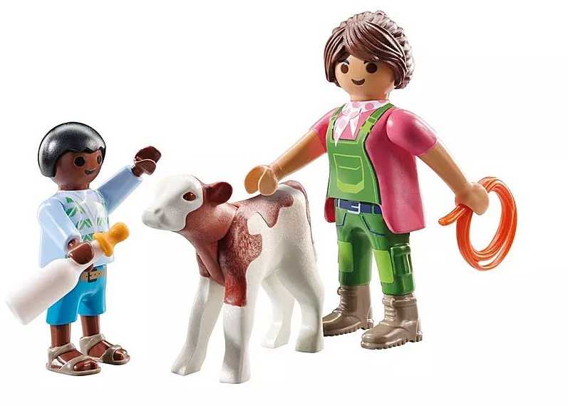 Konstruktorius Playmobil Farmer With Calf 71803