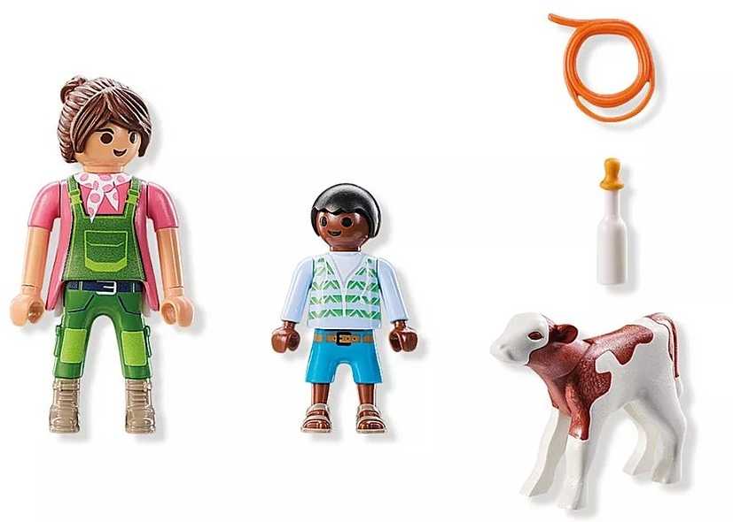 Konstruktorius Playmobil Farmer With Calf 71803
