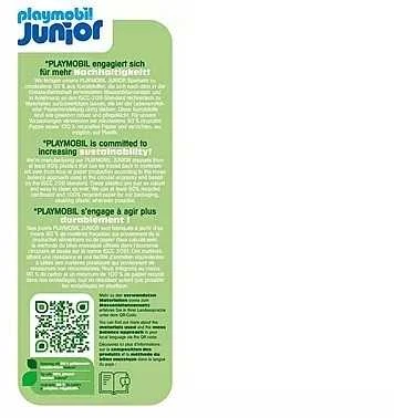 Figūrėlė Playmobil Rinkinys su figurkami Junior 71656 Nuotykiai ūkyje su traktoriumi, priekaba ir gyvūnais