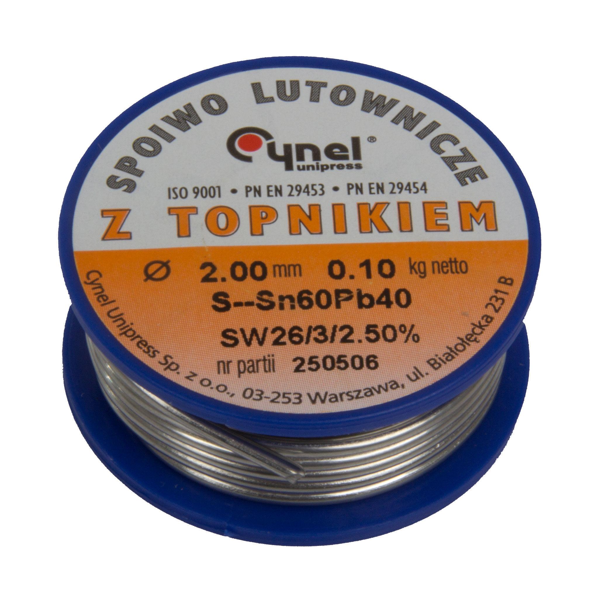 9634# Lydmetalis Cynel 1.5mm/100g Sn60Pb40