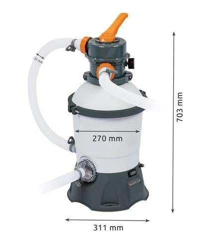 „Bestway“ smėlio baseino siurblys 3596 l/h, skirtas filtravimo rutuliams 58515