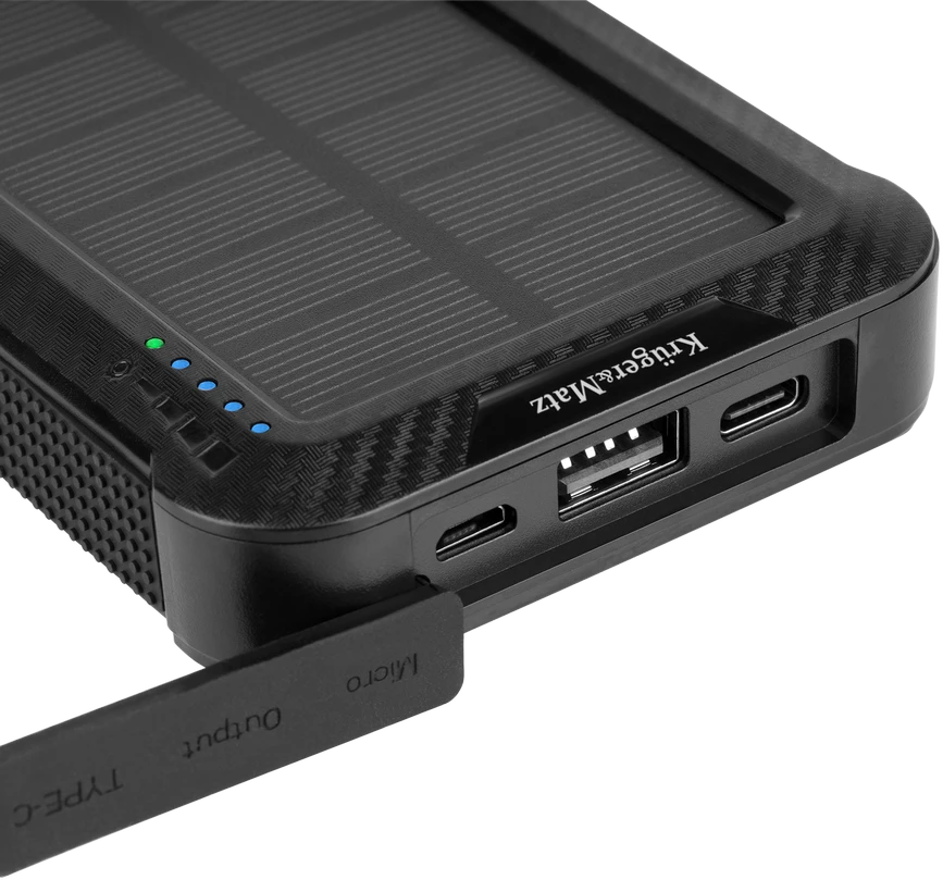 Power Bank Kruger & Matz 10000 mAh Li-pol saulės baterija