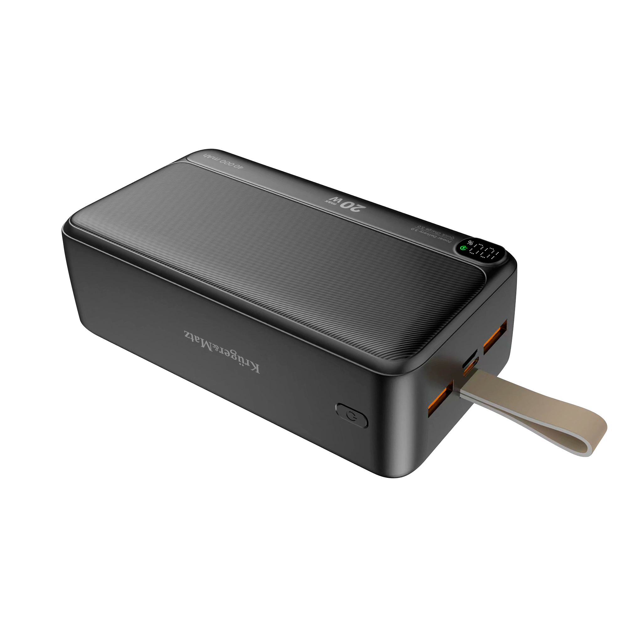 POWER BANK Kruger & Matz 40000 mAh ličio jonų su QC ir PD funkcijomis