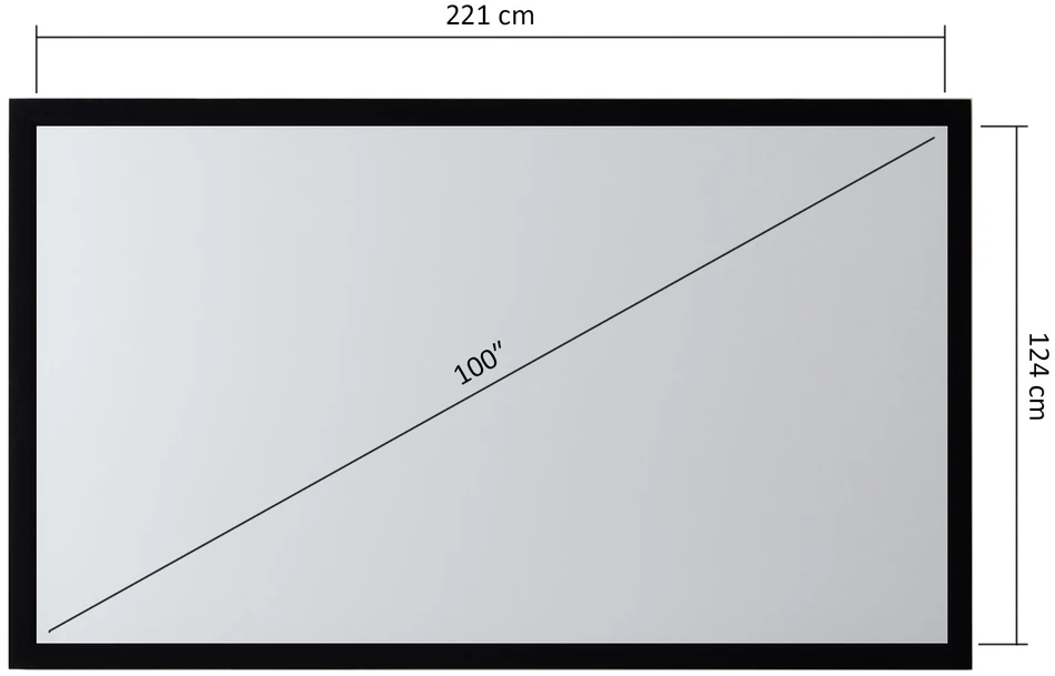 Projekcinis ekranas Maclean, rėminis, 100", (16:9), MC-921