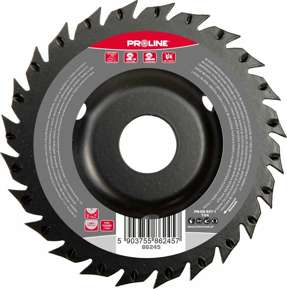 Profix Tarcza Išgaubtas šiurkščių dantų šlifavimo diskas su pjūklo ašmenimis, 125 mm proline