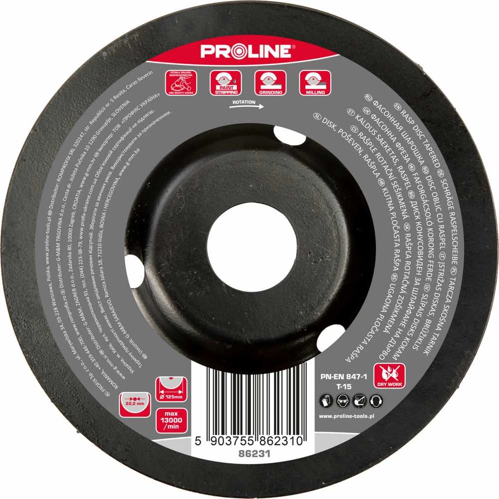 Profix Tarcza Įstrižas šiurkštumo diskas, vidutinio dydžio dantukai, A tipo, 125 mm prolinas