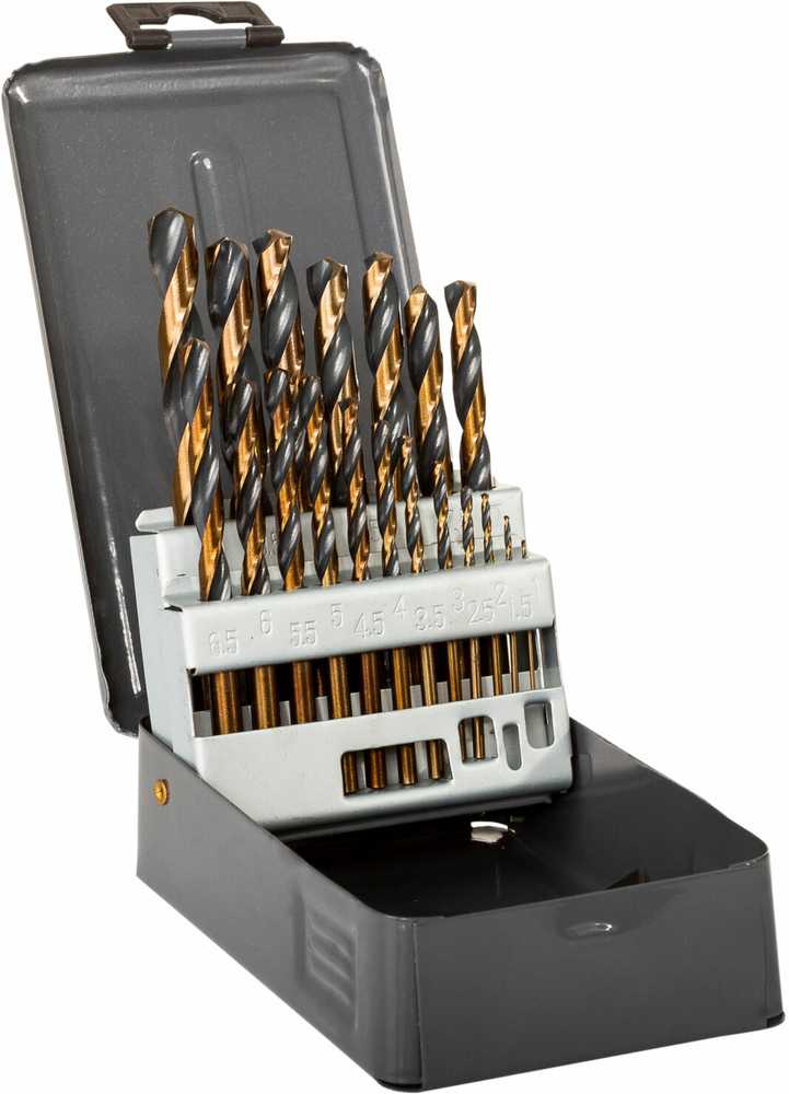 Grąžtas Wiertła Metalo grąžtai HSS DIN338 šlifavimui, trumpi, 25 vnt. (1-13 mm), prolinas