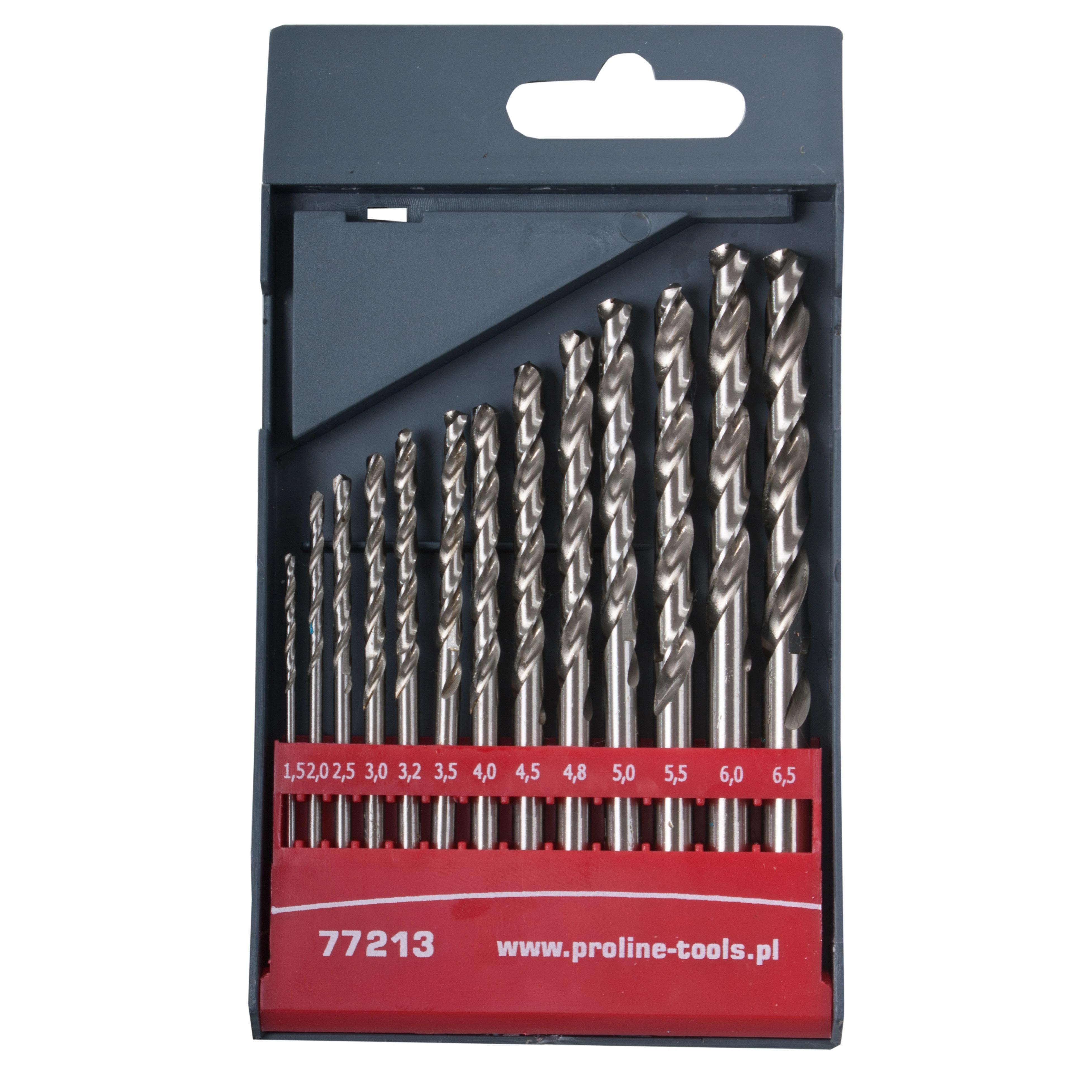 Grąžtas Metalo gręžimo rinkinys HSS-G 1,5-6,5 mm 13gb Proline