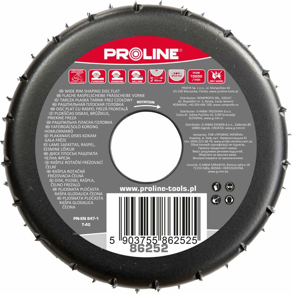 Profix Tarcza Plokščias diskinis šveitiklis, stambiadantis, 120 mm, proline