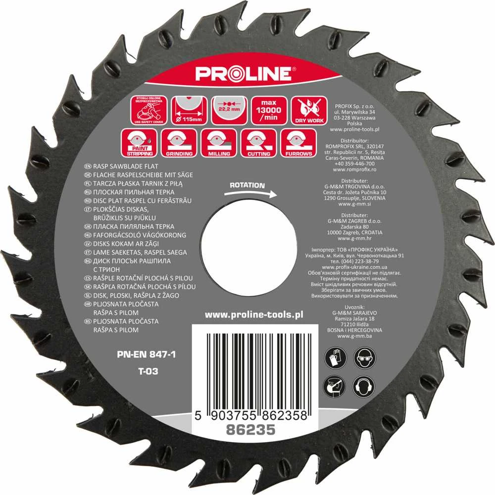 Profix Tarcza Plokščias šiurkštus pjovimo diskas, stambiais dantimis, su pjūklo ašmenimis, 230 mm proline