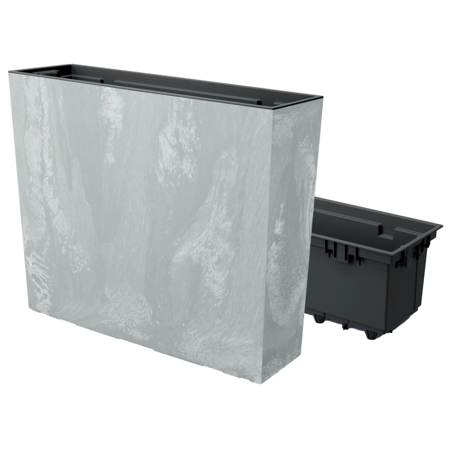 Prosperplast Urbi Case Tower DUC800T-S449 - Fioriera Alta Con Vaso Interno, Plastica Resistente UV, 770x686 Mm, Bianco