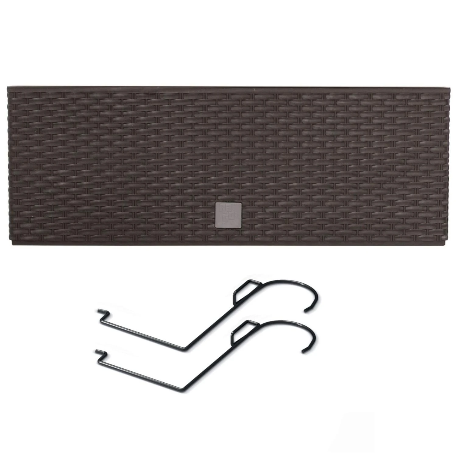 Prosperplast Lauko plastikinis vazonas RATO CASE W, rudos sp., 18 x 58 x 20 cm