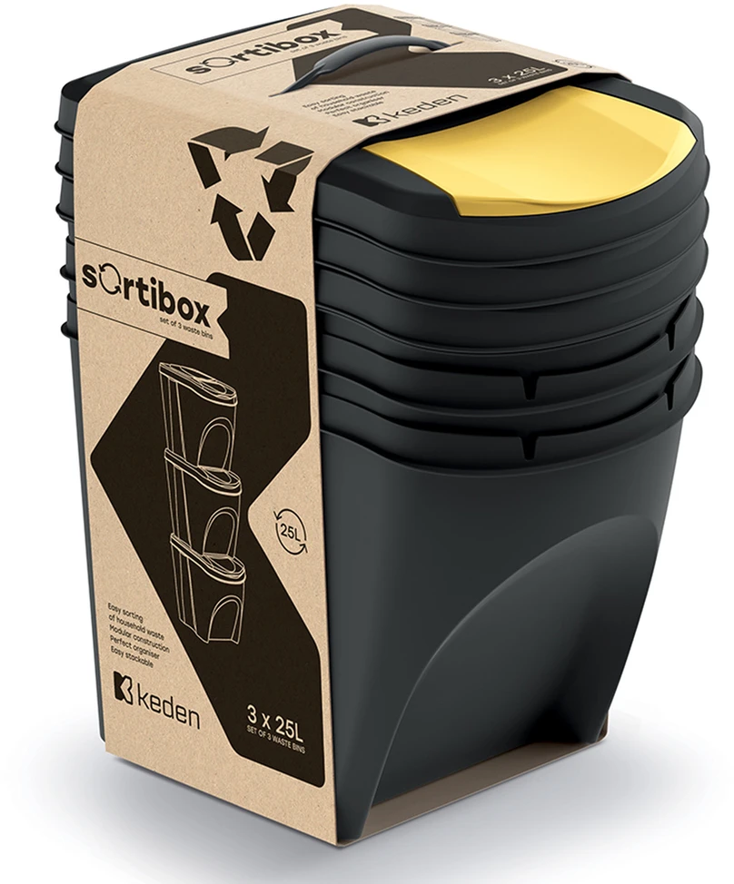 Prosperplast „Sortibox SET3“ atliekų rūšiavimo dėžės