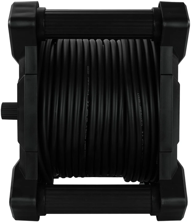 Przedłużacz bębnowy kwadratowy linija hand pro; 4x2p+su; ip44; 16a; h07rn-f; 3×1,5; 25m; juoda