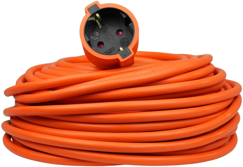 Przedłużacz jednogniazdowy schuko; ip20; 16a; h05vv-f ; 3×1,5; 30m; oranžinė; hand home
