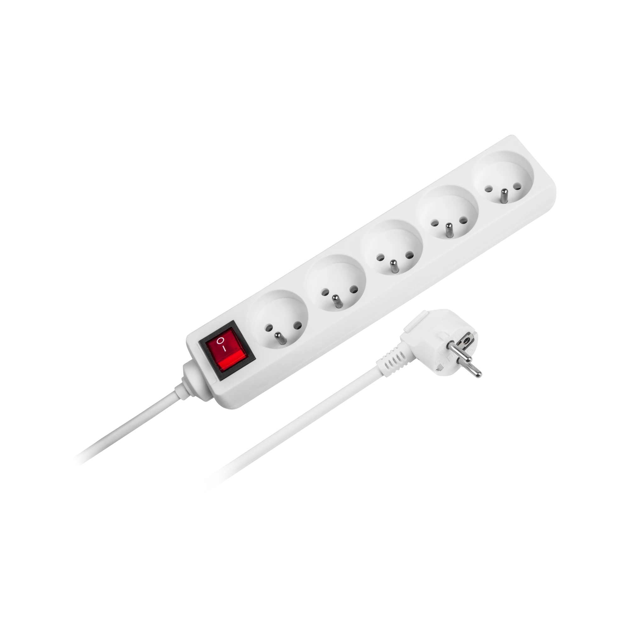 Rebal elektros tinklo ilgintuvas Rebel 5 lizdai su jungikliu 5m - 1.5mm
