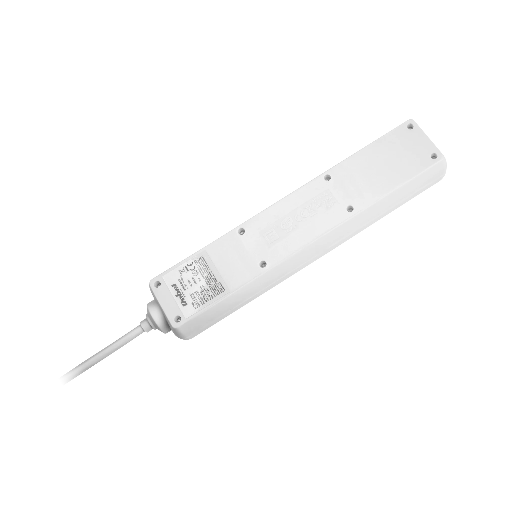 Rebal elektros tinklo ilgintuvas Rebel 5 lizdai su jungikliu 5m - 1.5mm