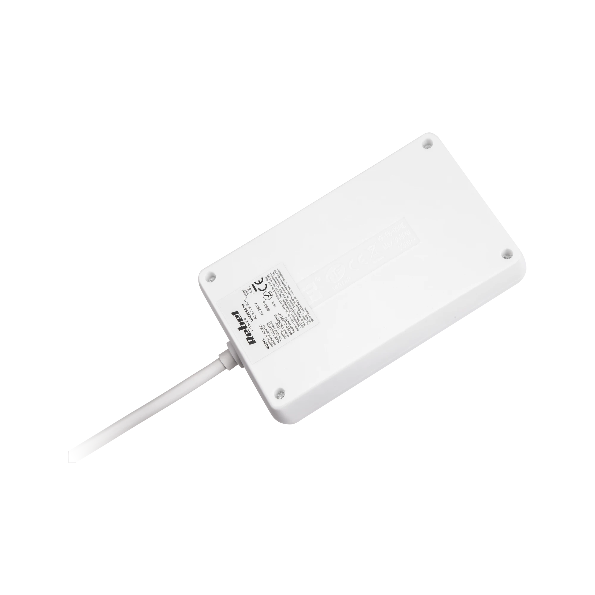 REBEL elektros tinklo ilgintuvas su jungikliu 7 lizdai 3m - 1.5mm