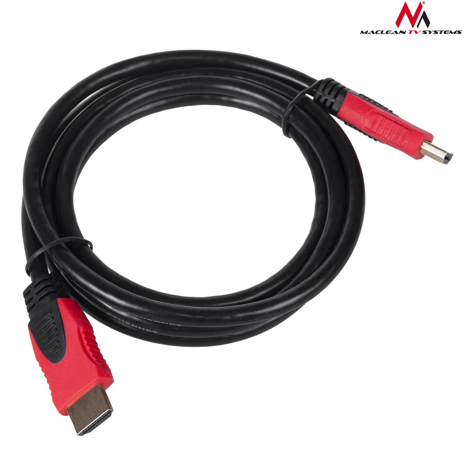 Maclean HDMI laidas su raudonomis jungtimis