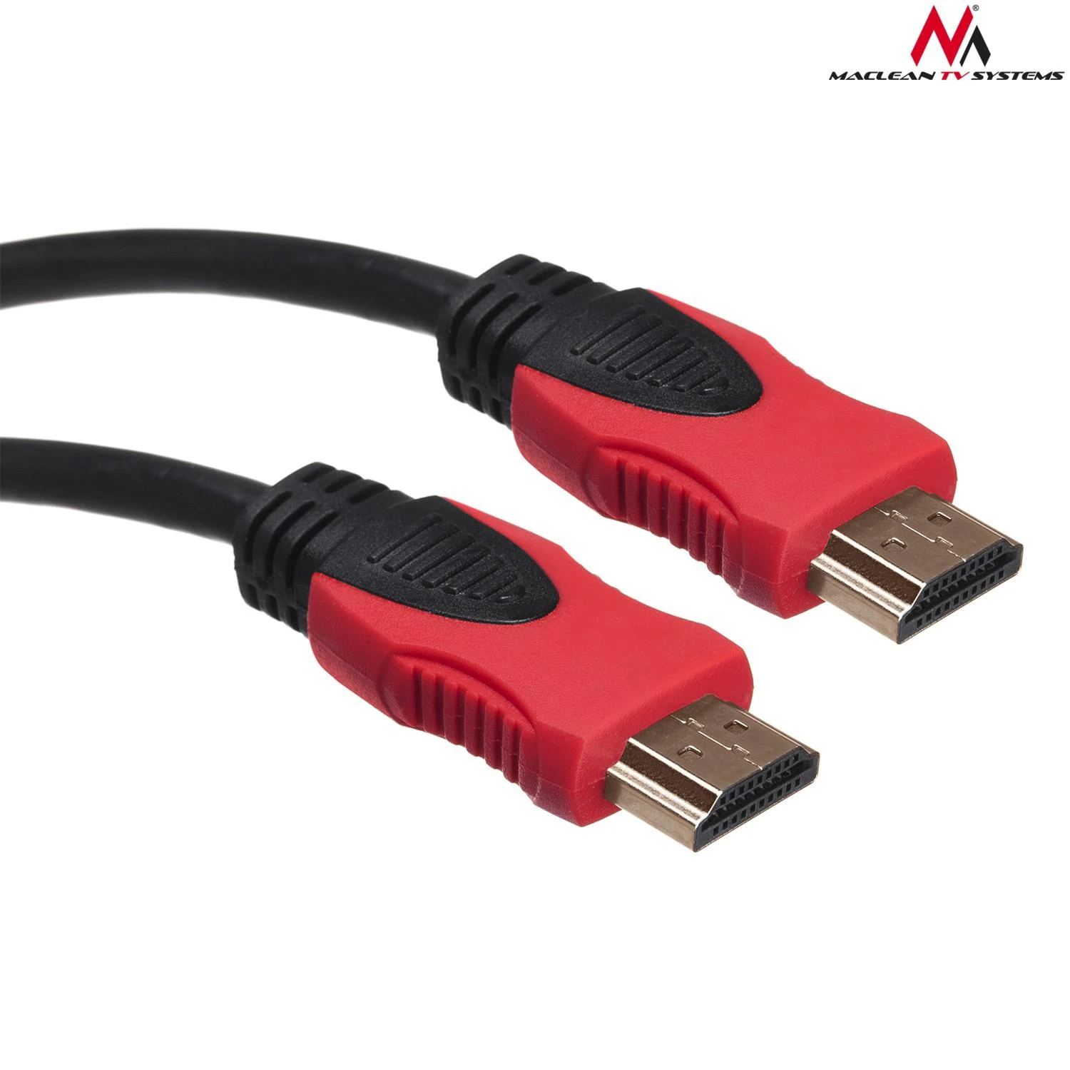 Maclean HDMI laidas su raudonomis jungtimis