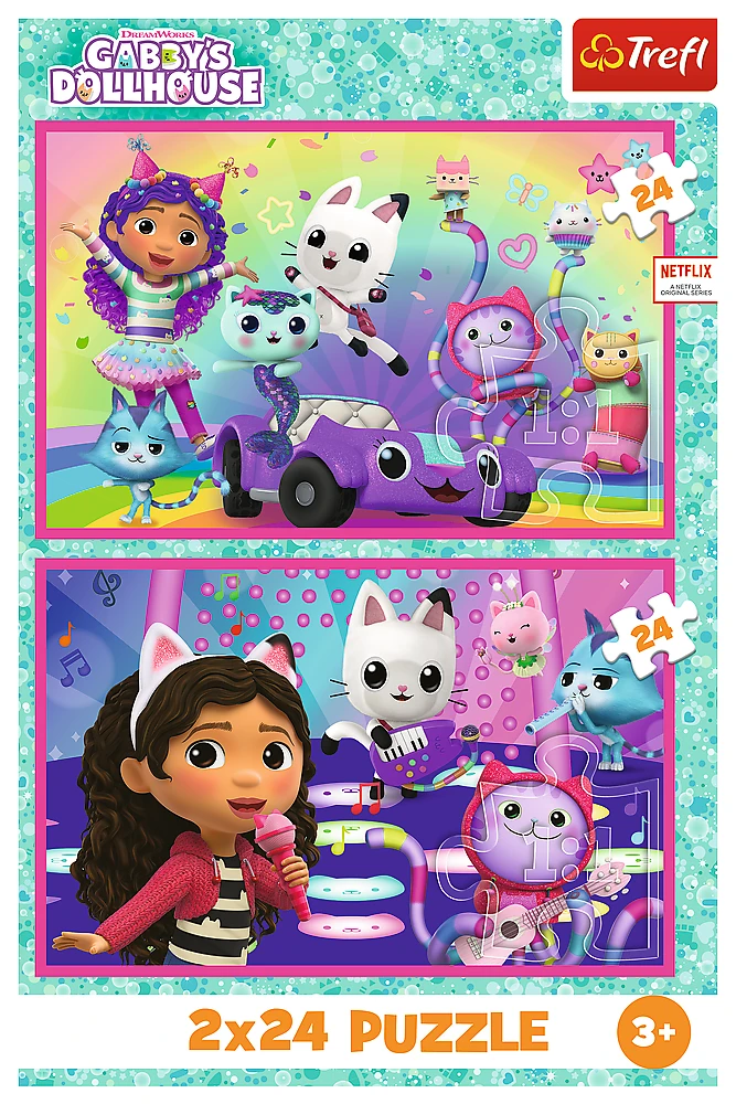 Trefl Dėlionė 2x24 vnt. - Gabby's Dollhouse