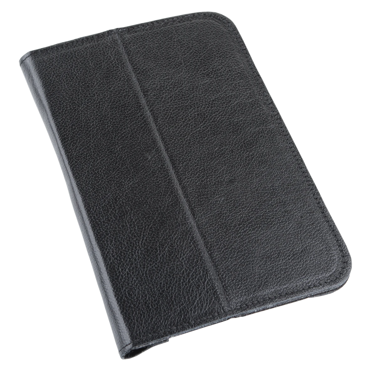 QUER Juodas dėklas, skirtas Samsung Galaxy Tab P3100 (natūrali oda)