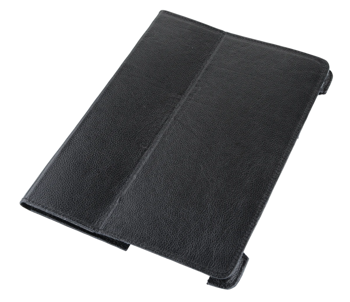 QUER Juodas dėklas, skirtas Samsung Galaxy Tab P5100 (natūrali oda)