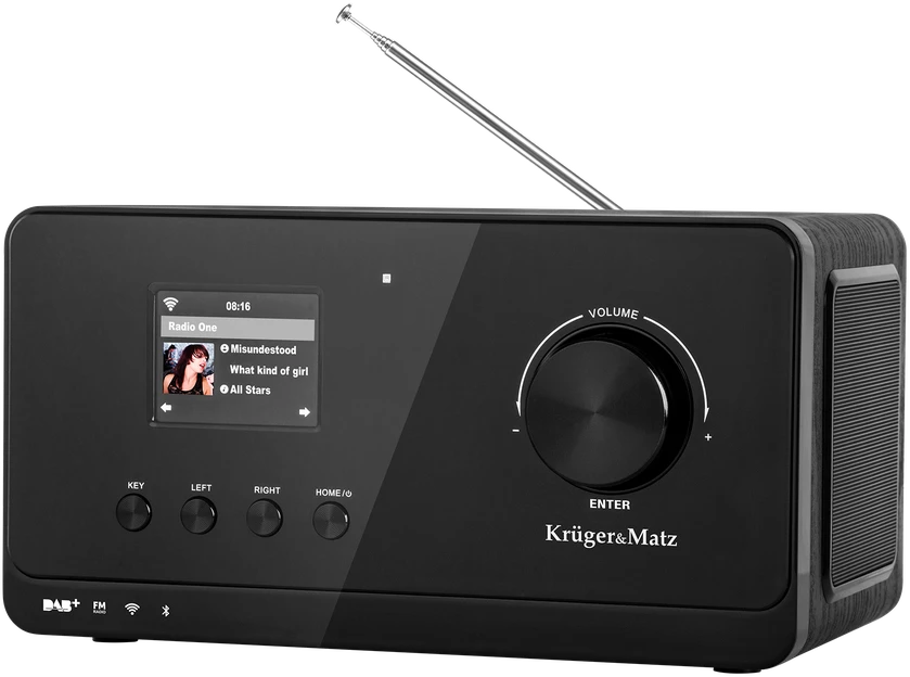 Kruger & Matz Krüger&Matz KM0816.1 Internet Radio Juodas + FM