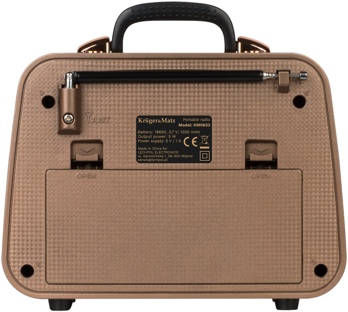 Kruger & Matz Radio KrugerMatz analoginis nešiojamas radijo imtuvas, modelis KM0833