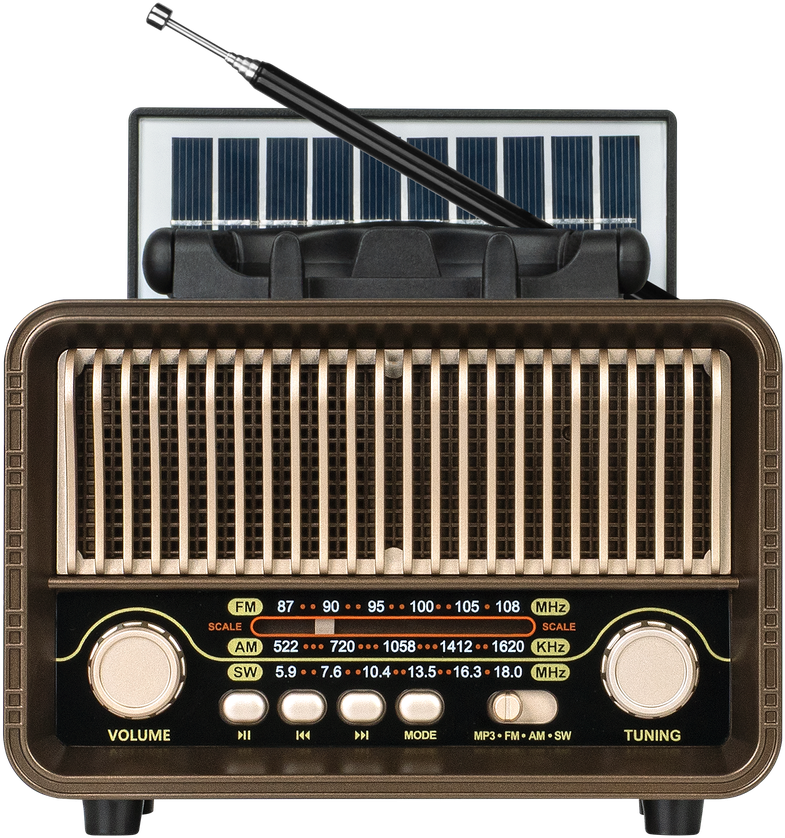 Kruger & Matz Radio Nešiojamasis analoginis saulės energija varomas „KrugerMatz“ radijo imtuvas, modelis KM0832