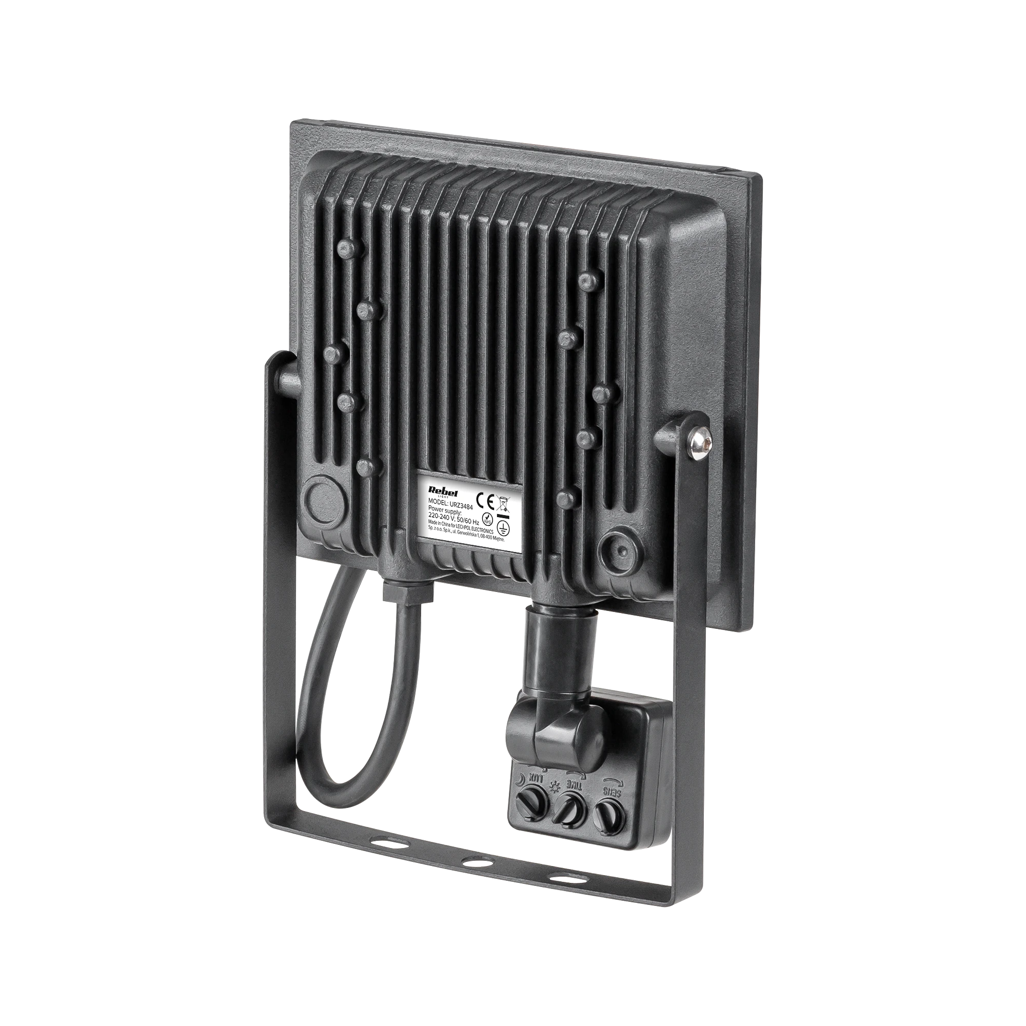 LED prožektorius Rebel 20W su prieblandos jutikliu 6500K 230V
