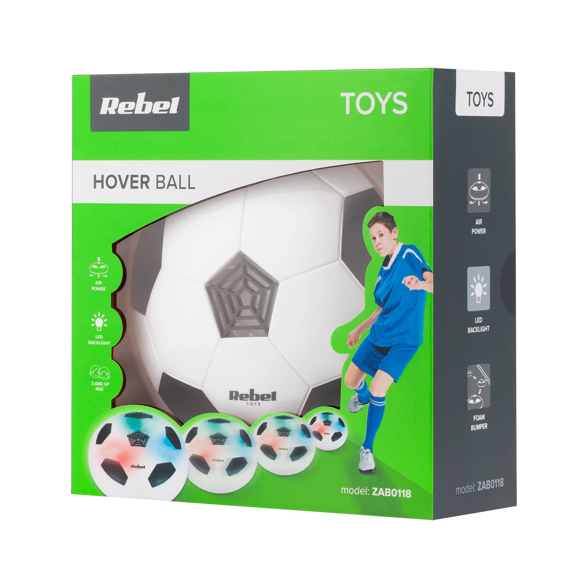 Rebel Hover Ball su šviesomis