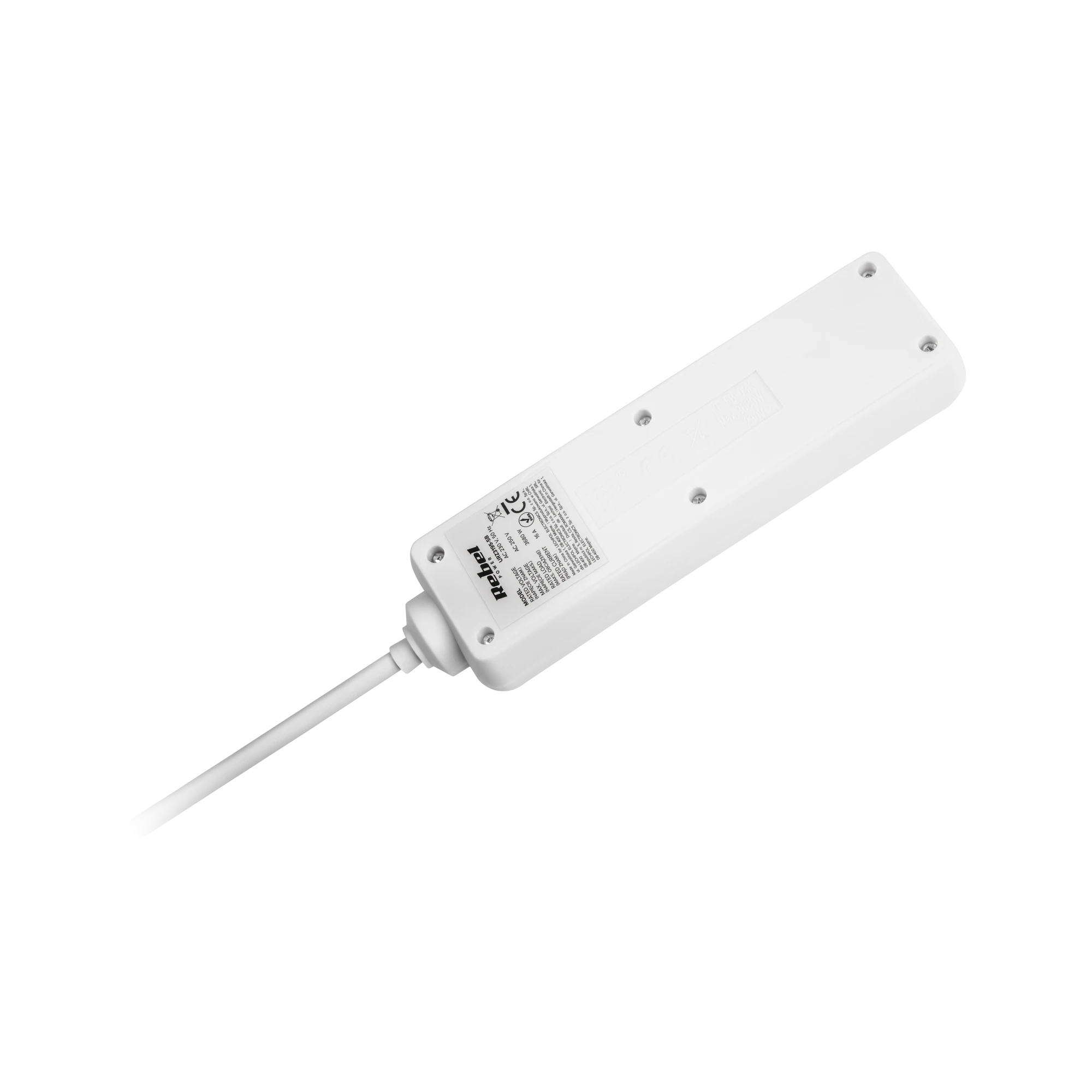 Rebel elektros tinklo ilgintuvas 3 lizdų 3m - 3x1.5mm su jungikliu