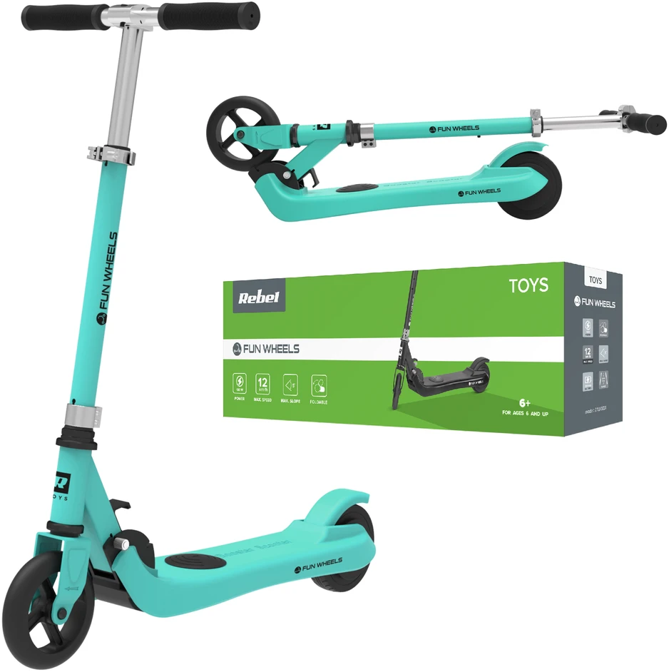 Rebel Elektrinis paspirtukas vaikams FUN WHEELS Mėlynas