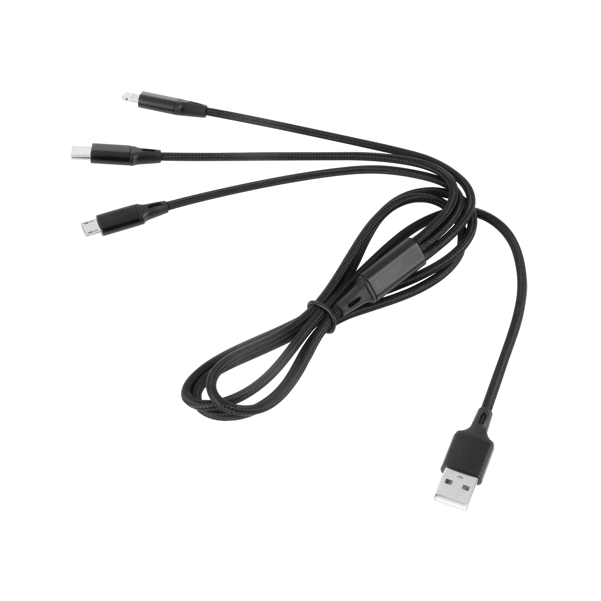 Rebel USB kabelis 3in1 microUSB USB C Lightning 1m