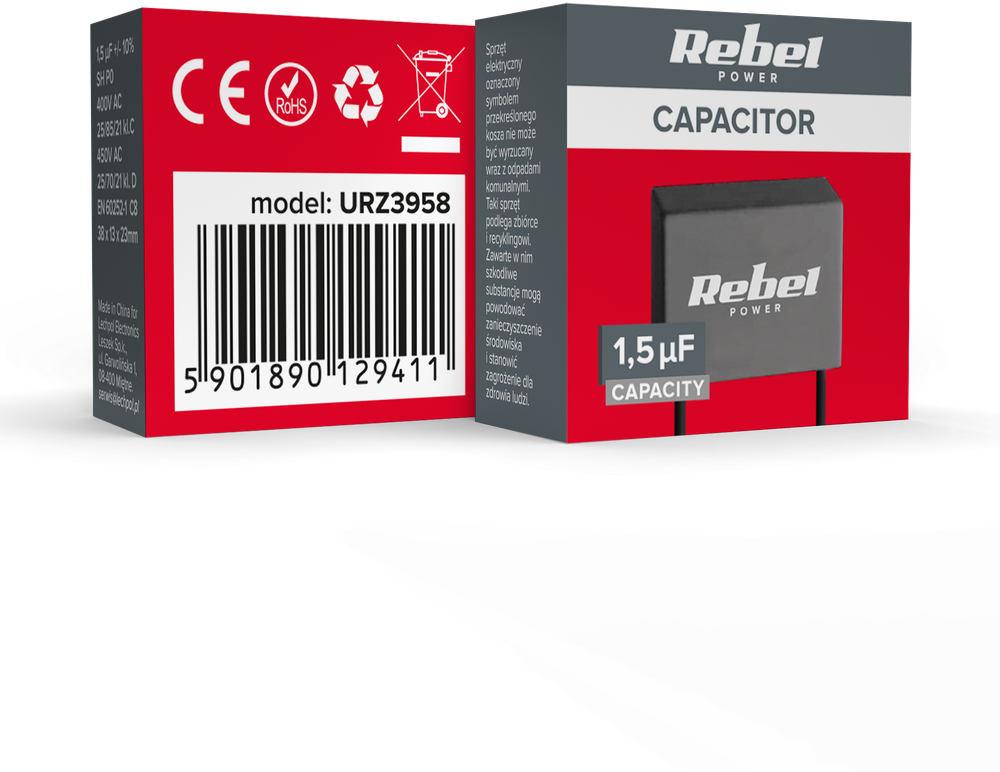 Rebel MKSP-8 1,5uF 450V variklių kondensatorius