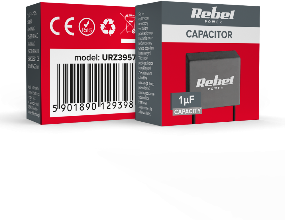 Rebel MKSP-8 1uF 450V variklių kondensatorius