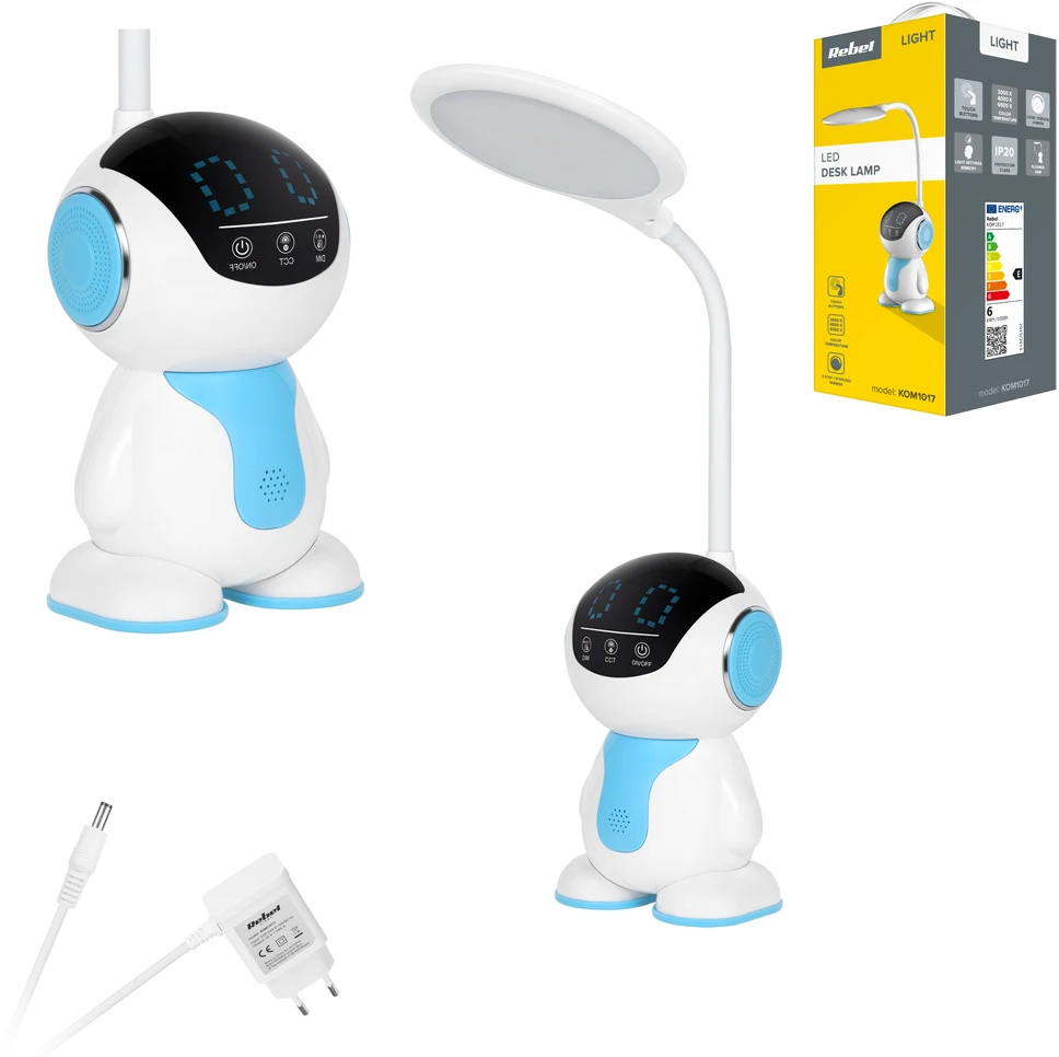 Rebel LED stalinė lempa - robotas