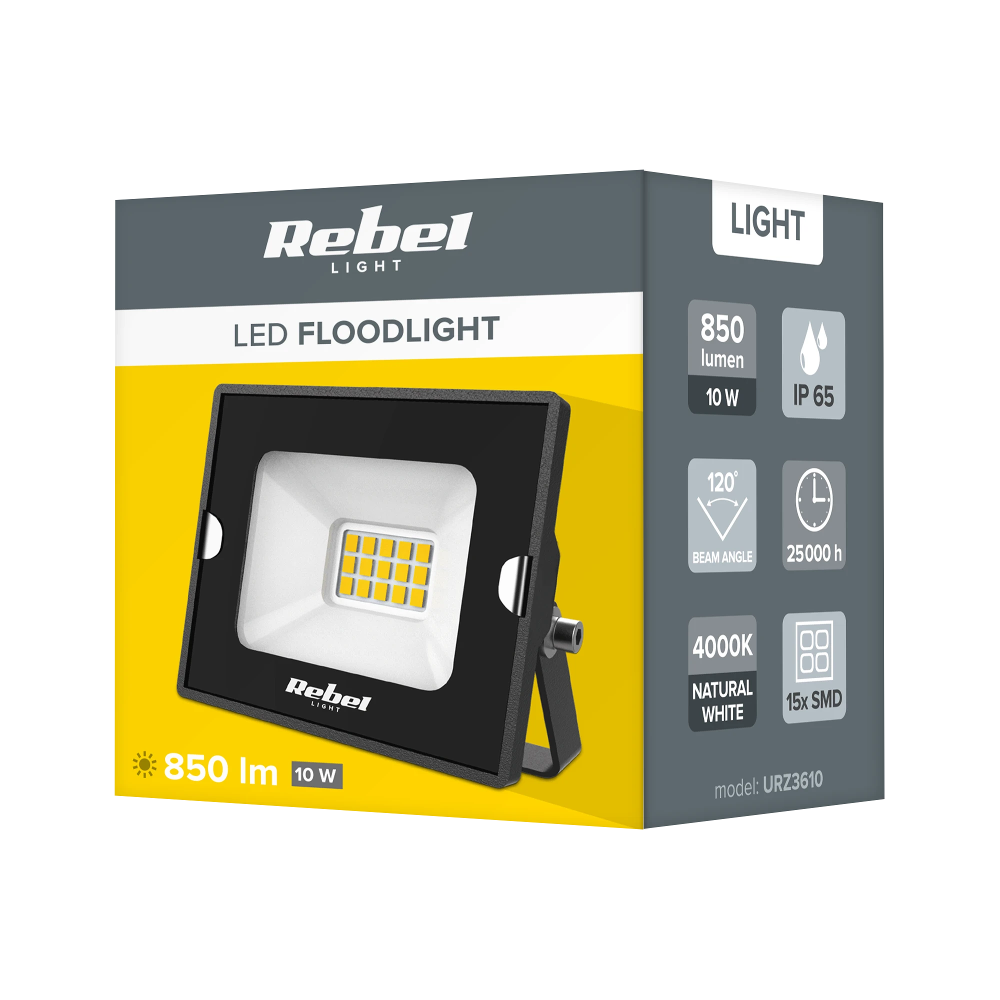 Rebel LED prožektorius 10W 4000K, 230V