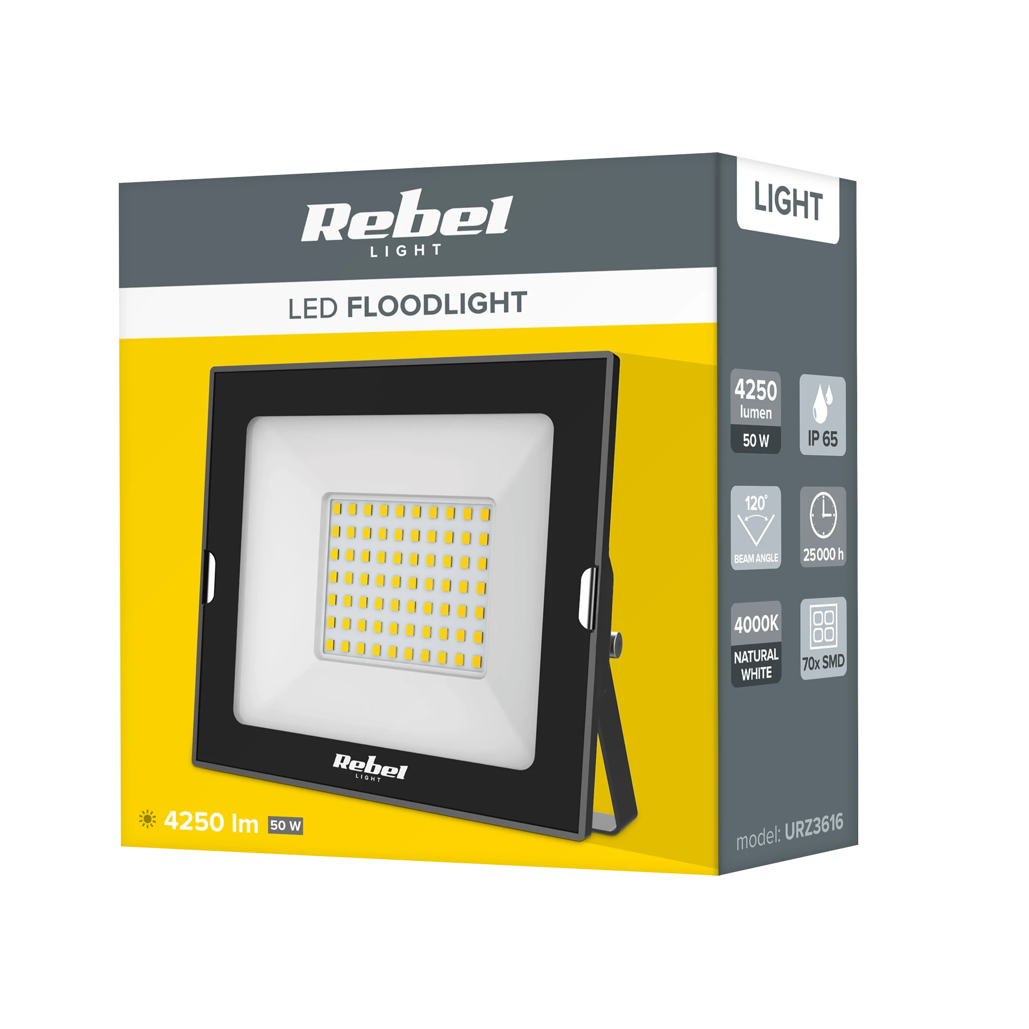 Rebel LED prožektorius 50W, 4000K, 230V
