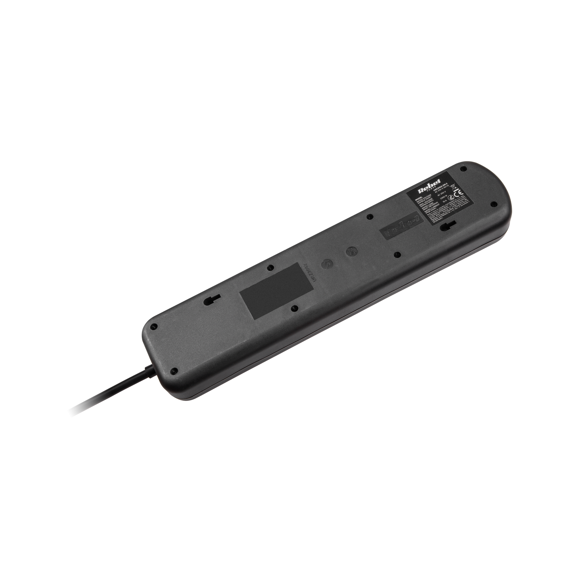 Rebel elektros tinklo ilgintuvas 5 lizdai su jungikliu 3m - 3x1.5mm