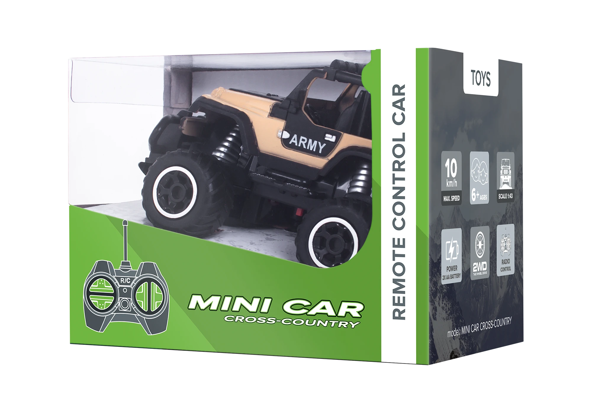 Rebel Mini RC automobilis ARMY