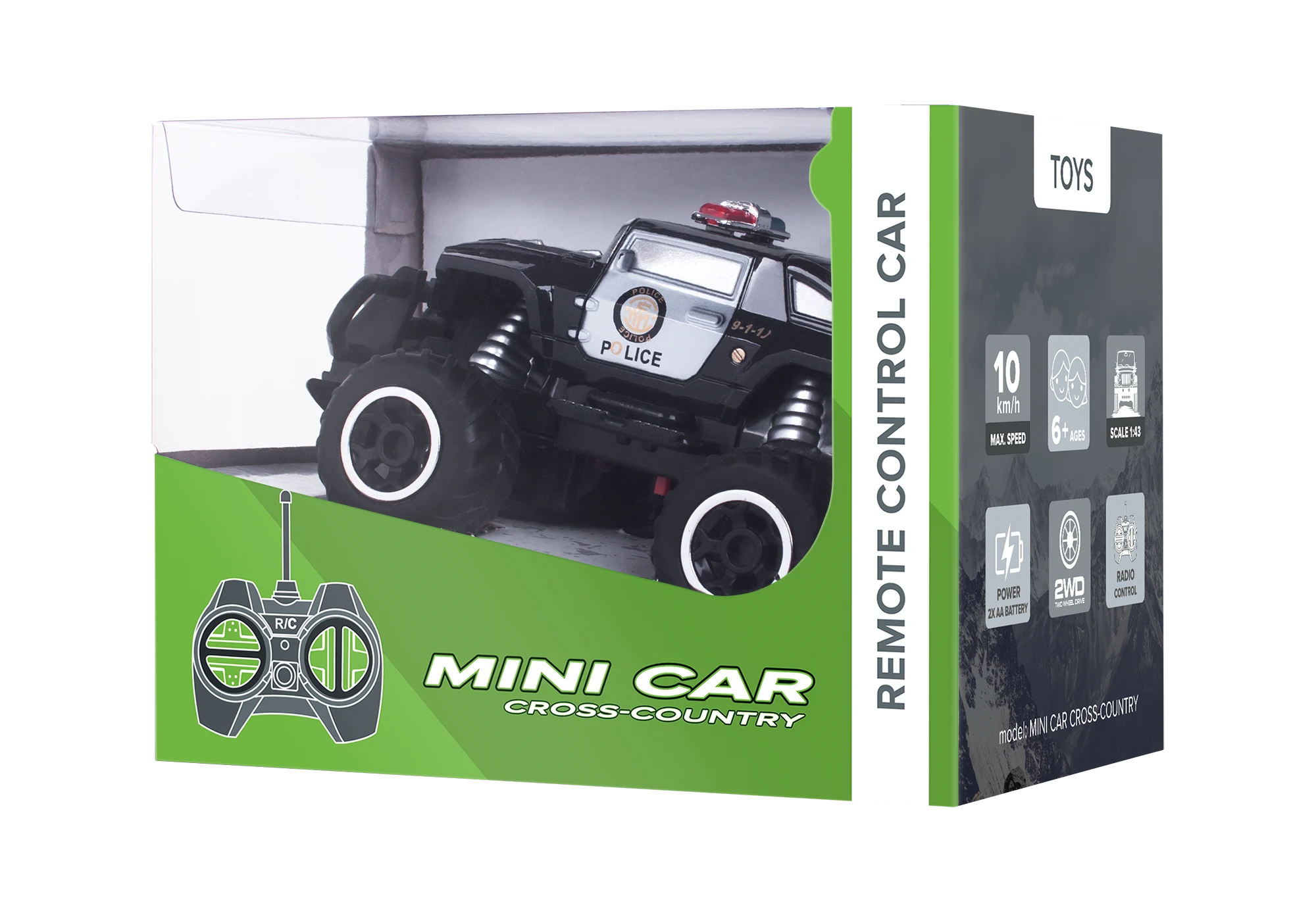 REBEL POLICE mini nuotolinio valdymo automobilis