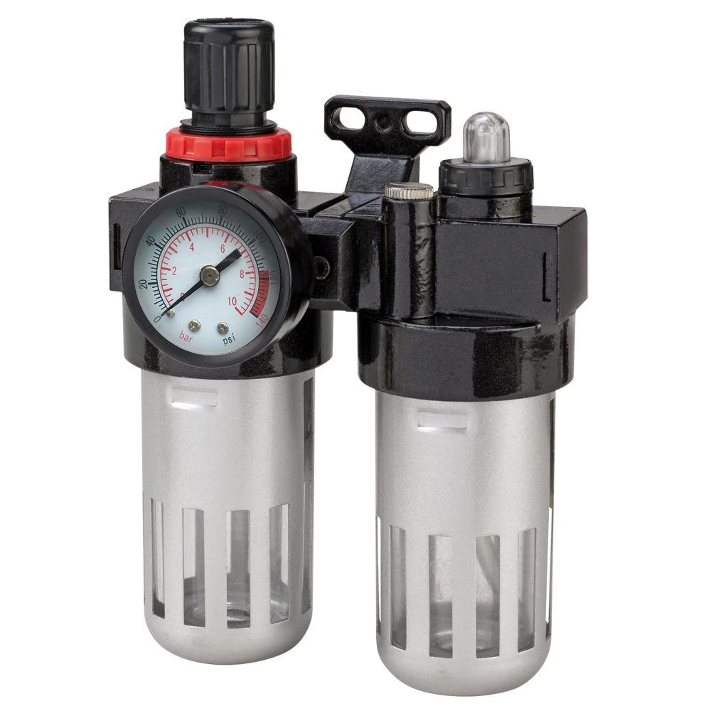 Reduktorius su manometru, filtru ir tepimo įtaisu 1/4", prolinas