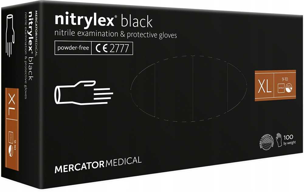 Mercator Blow Juodos nitrilo pirštinės XL 100vnt