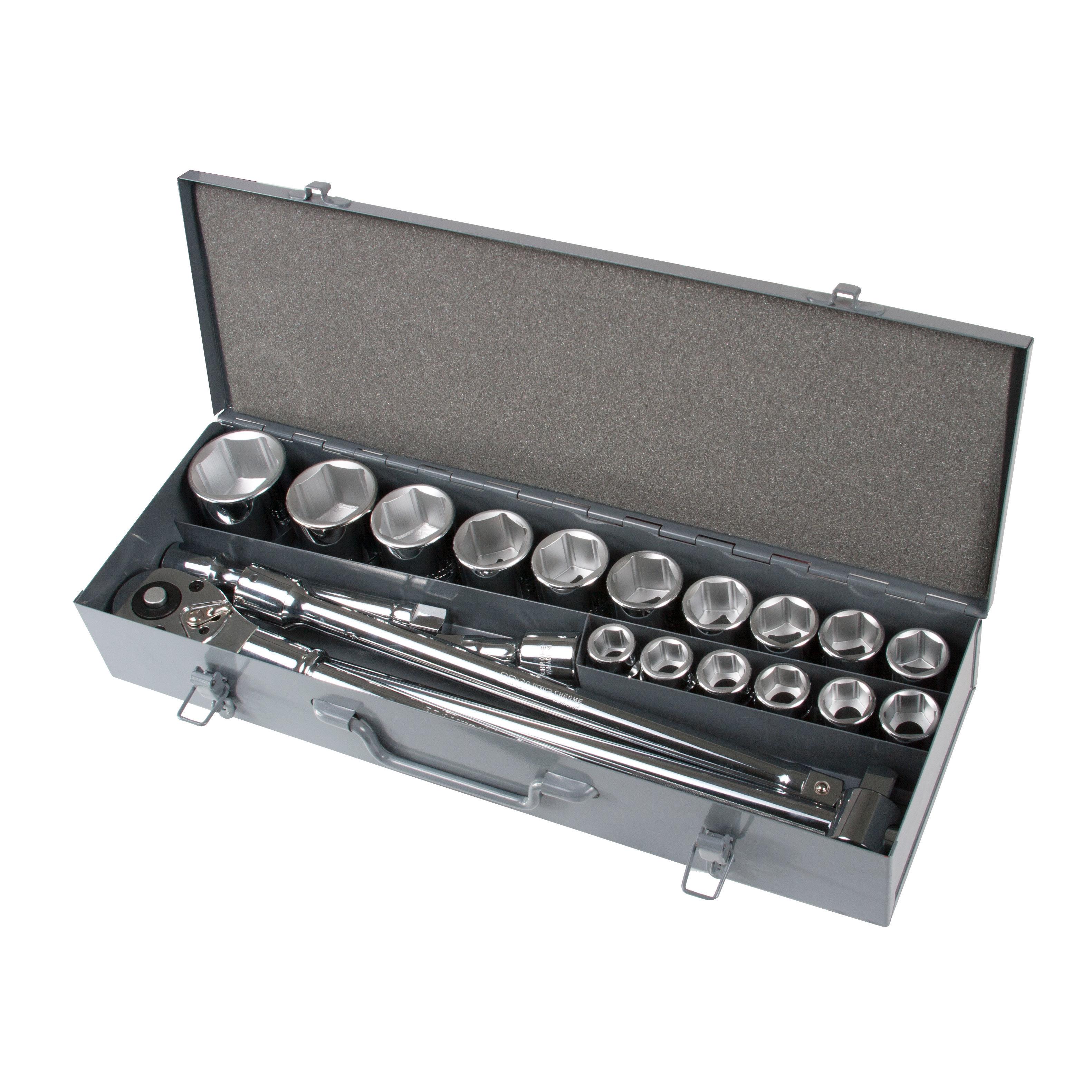 Zestaw Rinkinys 21 CV galvučių rinkinys 3/4", 19-50 mm proline