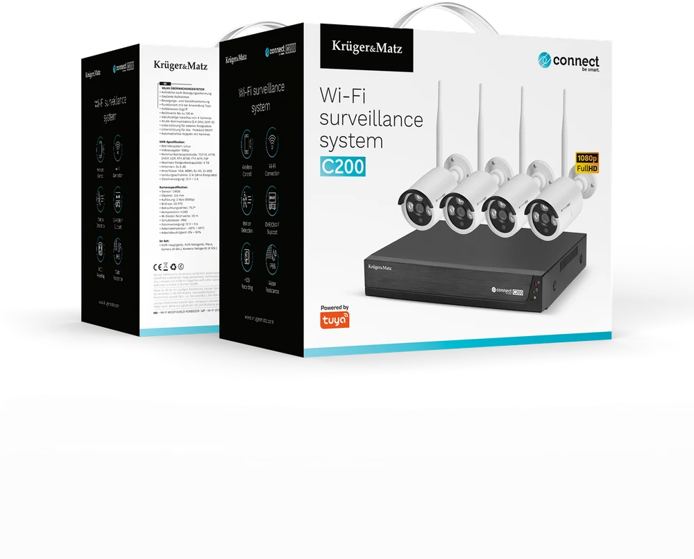 WiFi stebėjimo rinkinys Kruger & Matz Connect C200 Tuya WiFi 6