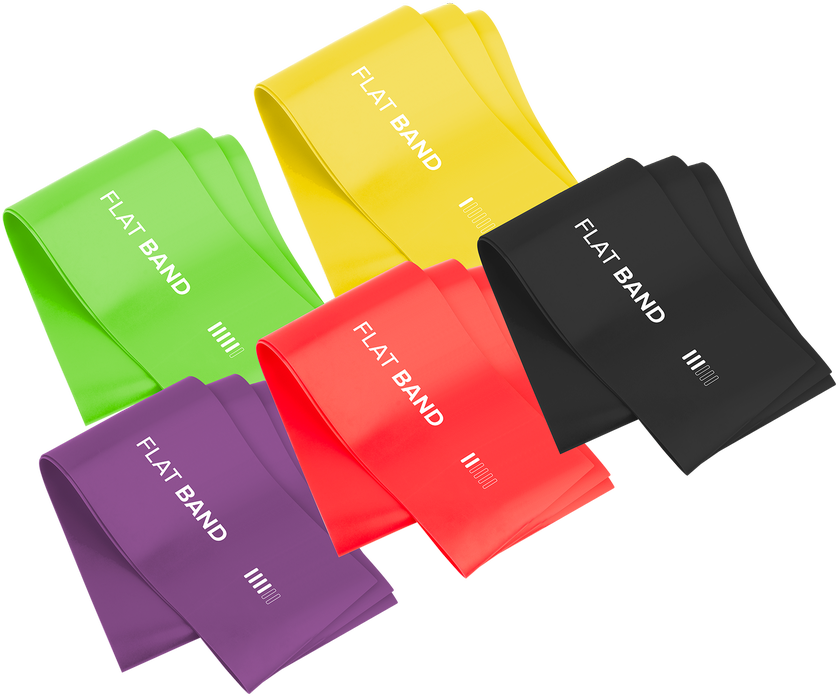 Latekso mankštos juostų rinkinys 2m - Long Band LTs-1, 1-5kg, 5 juostos, REBEL ACTIVE
